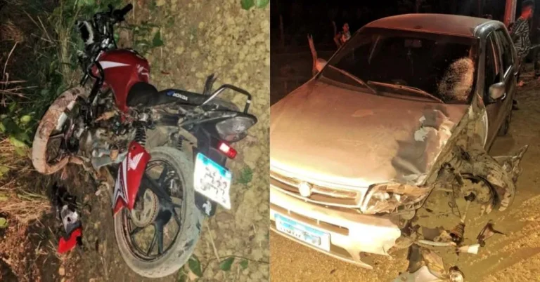 REGENERAÇÃO/PI: ACIDENTE ENTRE MOTO E CARRO NA ZONA RURAL DEIXA UMA VÍTIMA FATAL E UM FERIDO