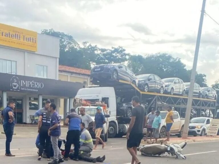 BOM JESUS/PI: JOVEM FICA FERIDO APÓS COLISÃO COM VEÍCULO DA EQUATORIAL NA BR-135